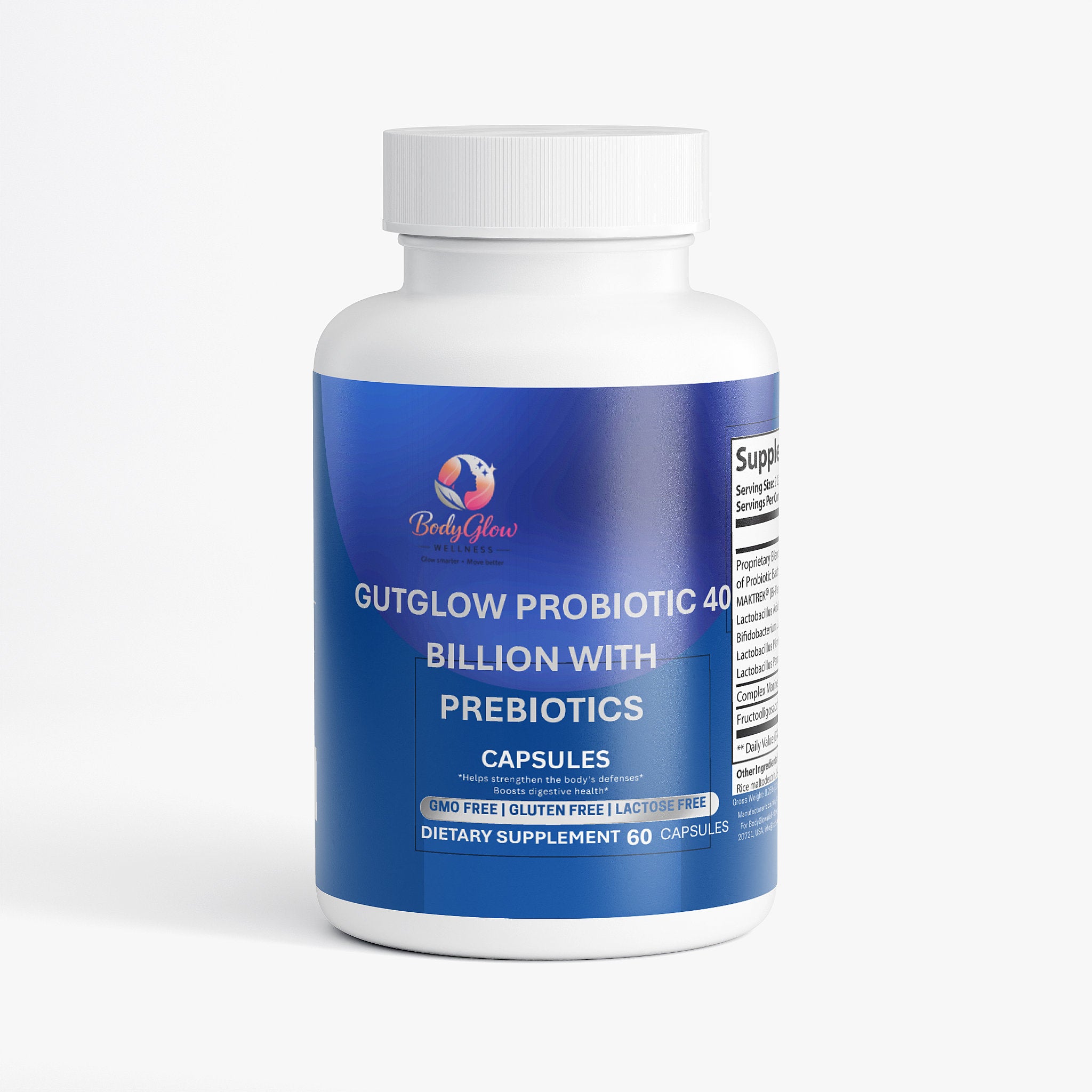 GutGlow Probiotic 40 Billion with Prebiotics