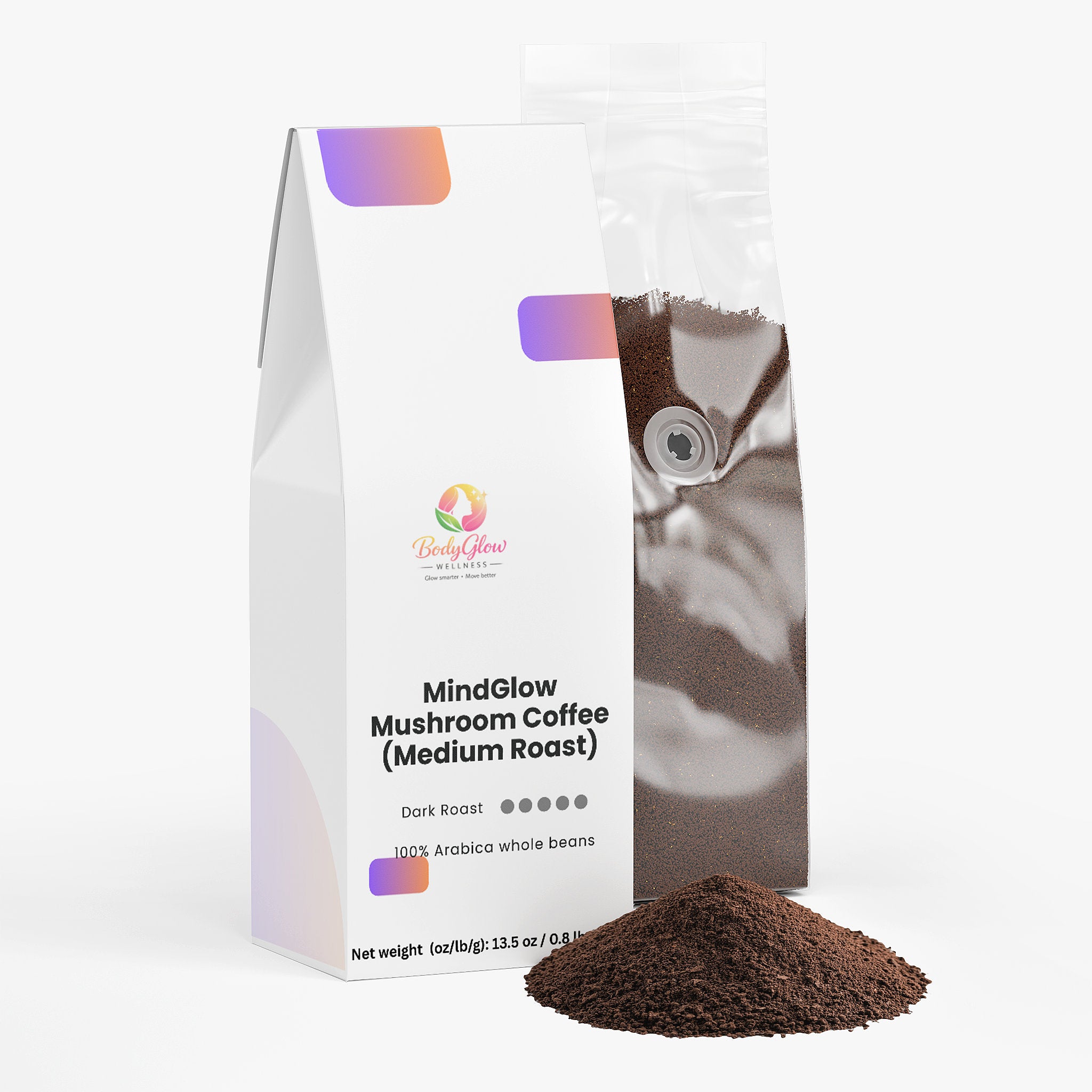 MindGlow Mushroom Coffee (Medium Roast)